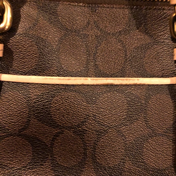 Authentic Coach Brown/Tan Payton Cora Satchel - Picture 6 of 6